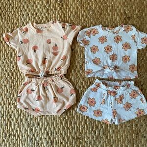 2 tshirt and shorts sets